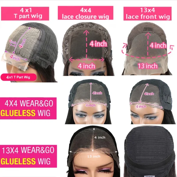 13x4 Deep Wave Curly Bob Wig Human Hair Transparent Lace Frontal Wigs Glueless Water Wave Lace Wig Perruques Cheveux Humains - Image 6