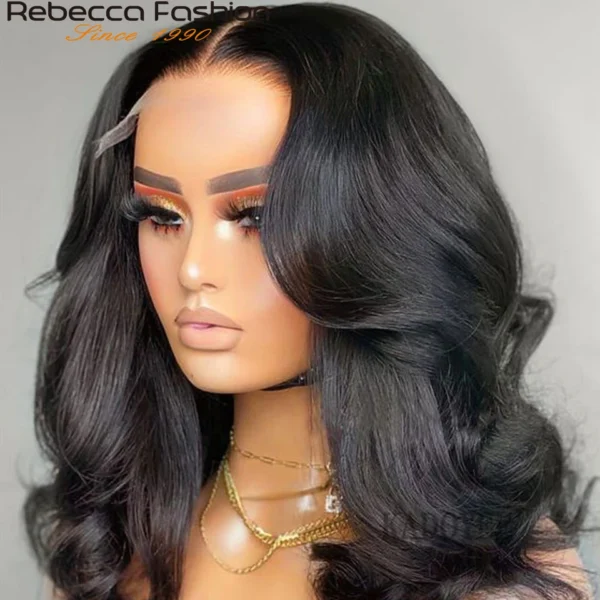 14-28" 180D Body Wave Human Hair Wigs Pre Plucked Brazilian Lace Wigs Body Wave Lace Front Wigs Transparent Lace For Black Women - Image 4