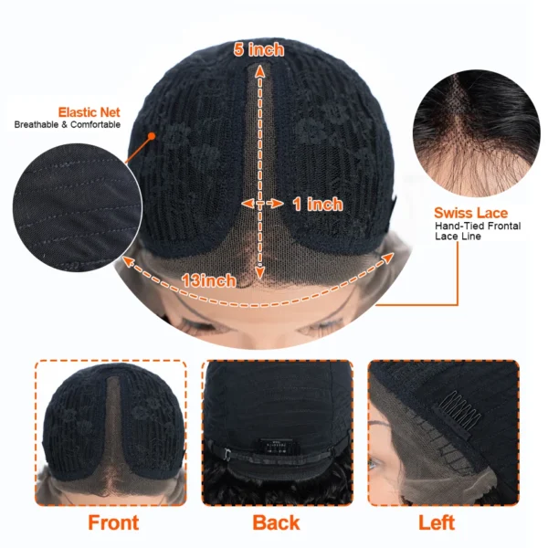 14-28" 180D Body Wave Human Hair Wigs Pre Plucked Brazilian Lace Wigs Body Wave Lace Front Wigs Transparent Lace For Black Women - Image 6