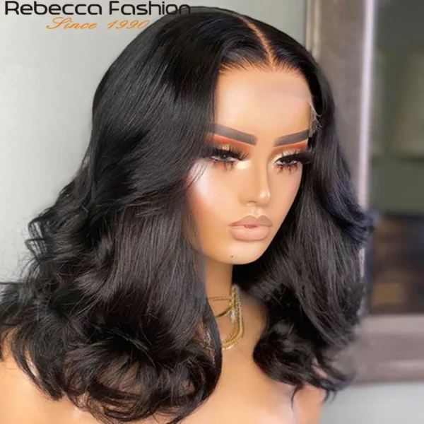 14-28" 180D Body Wave Human Hair Wigs Pre Plucked Brazilian Lace Wigs Body Wave Lace Front Wigs Transparent Lace For Black Women - Image 3