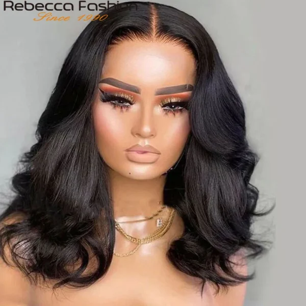 14-28" 180D Body Wave Human Hair Wigs Pre Plucked Brazilian Lace Wigs Body Wave Lace Front Wigs Transparent Lace For Black Women - Image 2