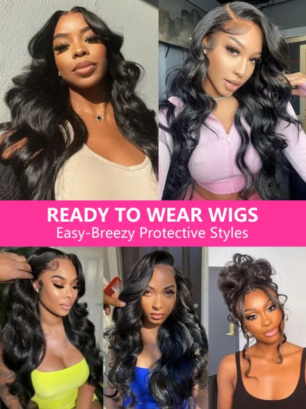 Body Wave 13x4 HD Transparent Lace Front 100% Human Hair Wig black 13x6 Lace Frontal Wigs 30 32 40 Inch Pre Plucked For Women - Image 5